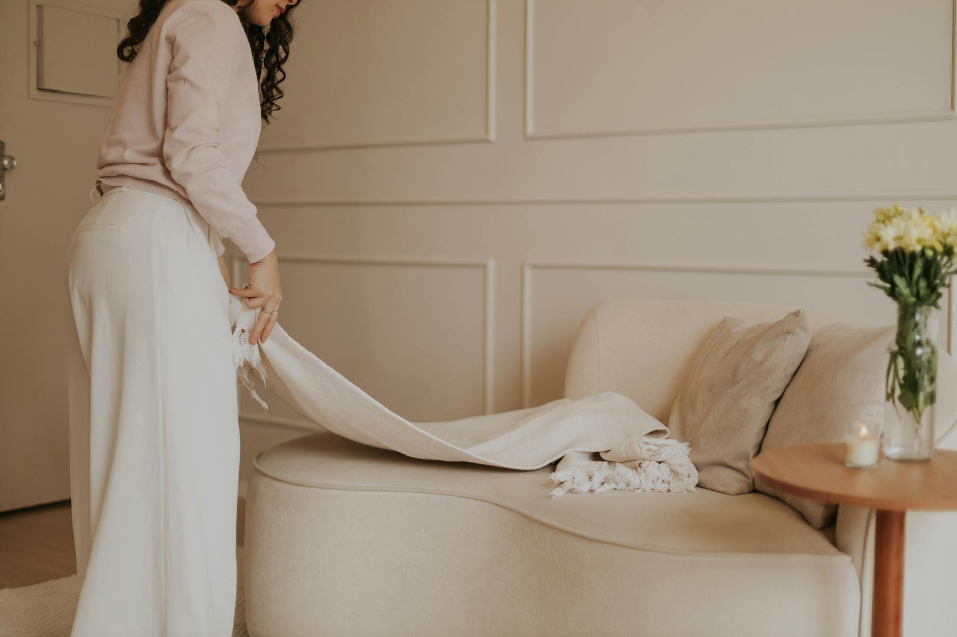 Elegant, cozy living room interior representing the warm home environment at Hearthstone Supported Living in Essex